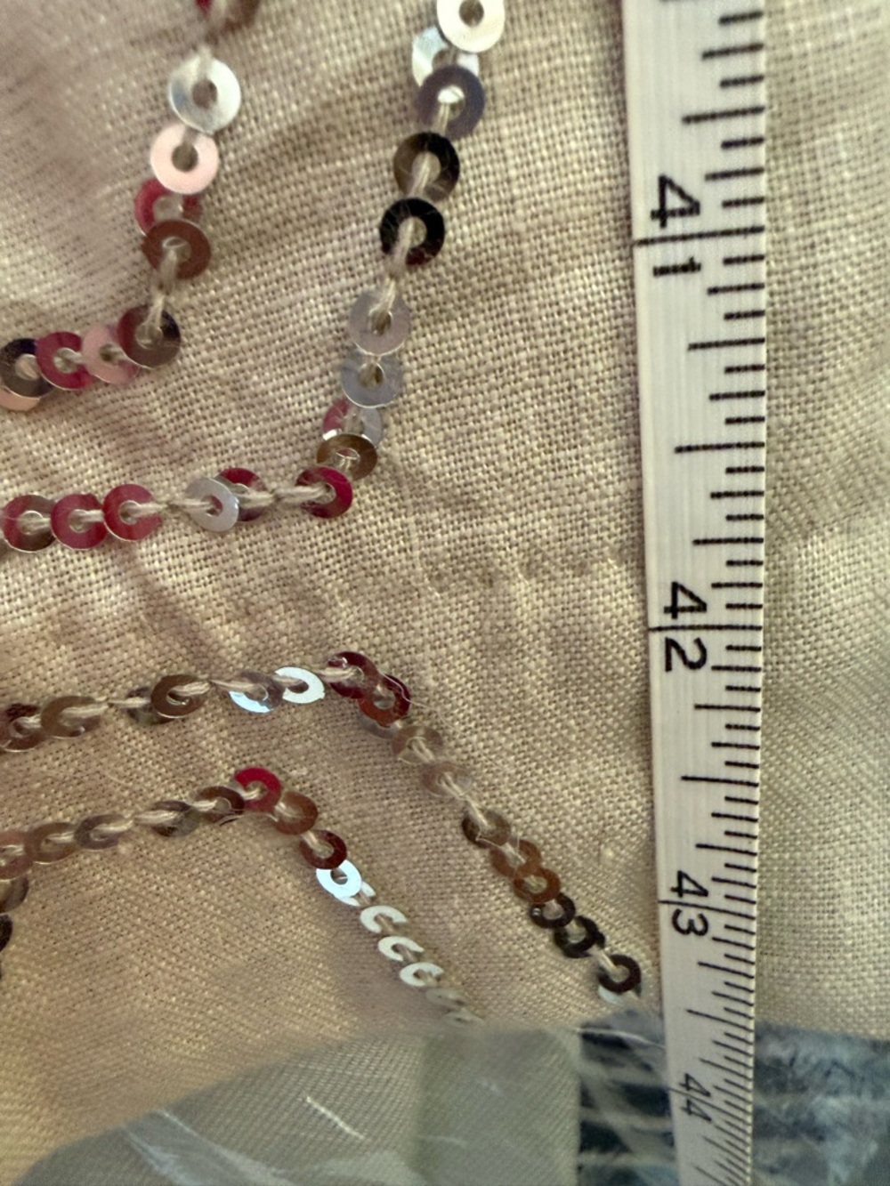 Brand New Ann Taylor Strap Sequin-Embellished Beige Dress - Picture 11 of 12